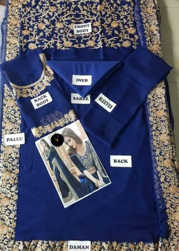 Indian chiffon style saree