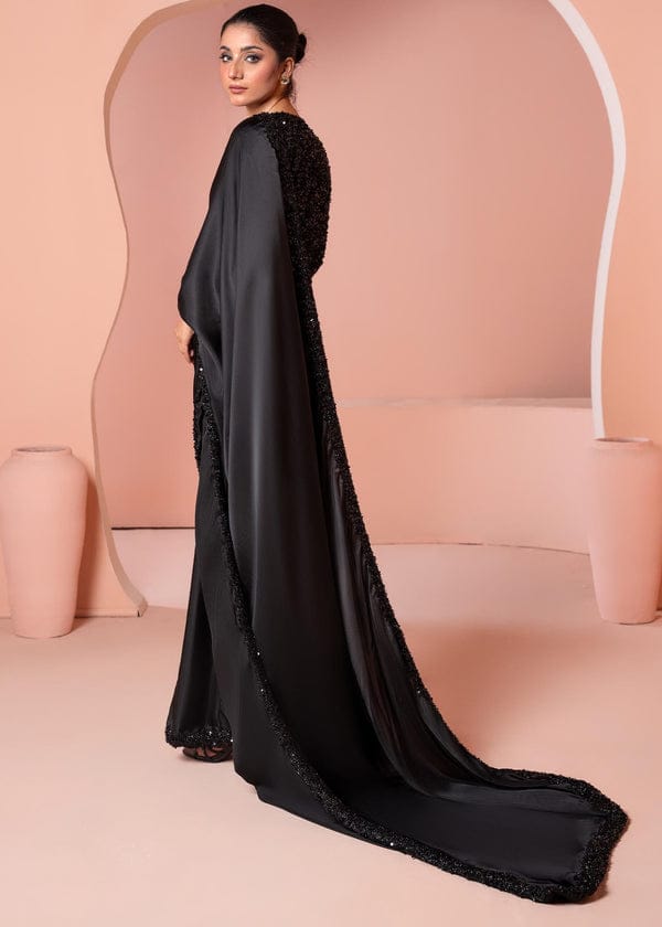 Black Shamoz Silk Saree Ready to Wear Elegance