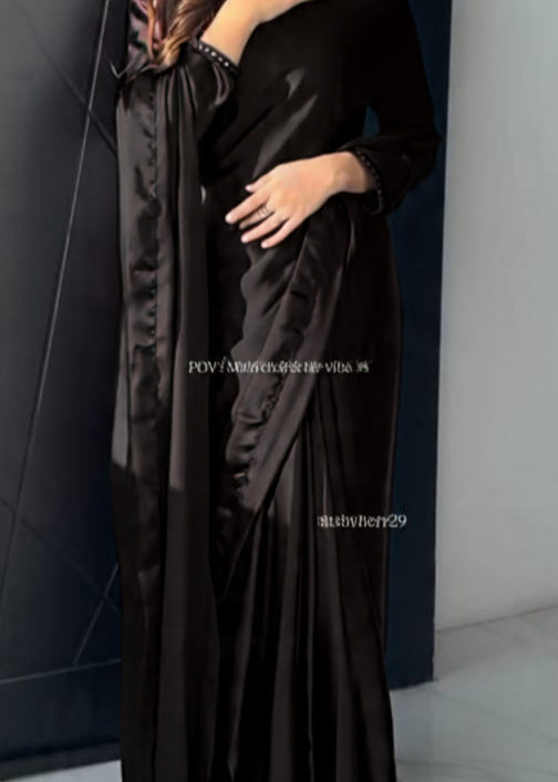 Mirror Work Silk Saree Ready to Wear