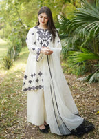 Chic Embroidered Cotton Farshi 3 Piece Set Ready to Wear Luxury