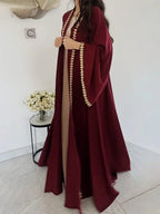 Dil-E-Noor Heart Zarri Embroidered Georgette Abaya - Premium China Georgette