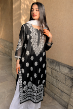 Soft Linen Embroidered Long Kurti  Premium
