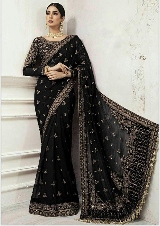 Maria b net saree