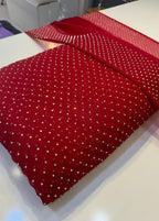 Diamond Stone Stitch Chiffon Suit