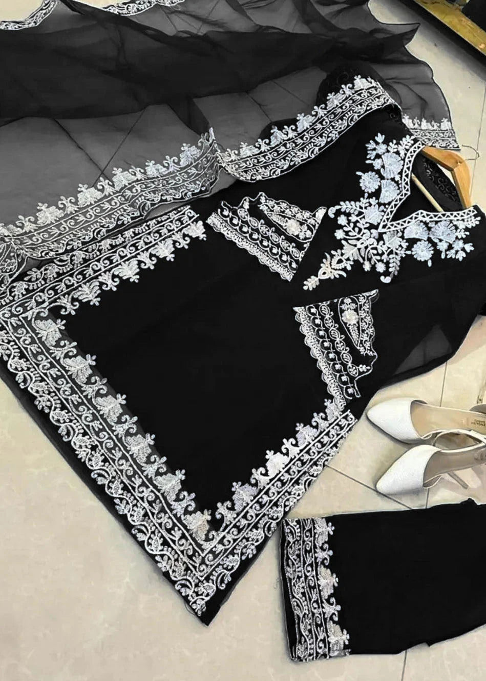 Organza Embroidered Elegance Set