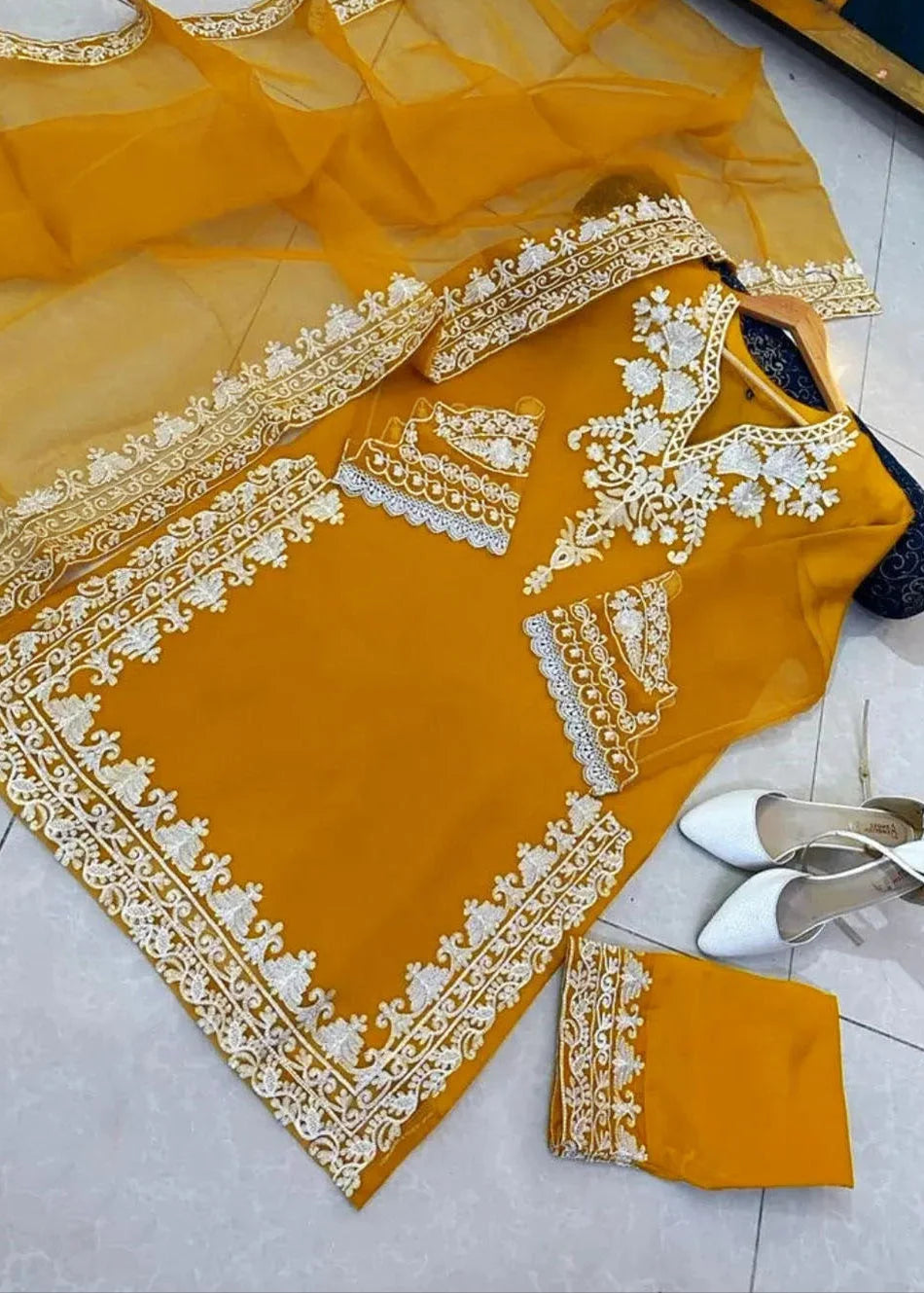 Organza Embroidered Elegance Set