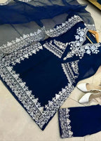 Organza Embroidered Elegance Set