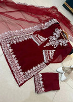 Organza Embroidered Elegance Set