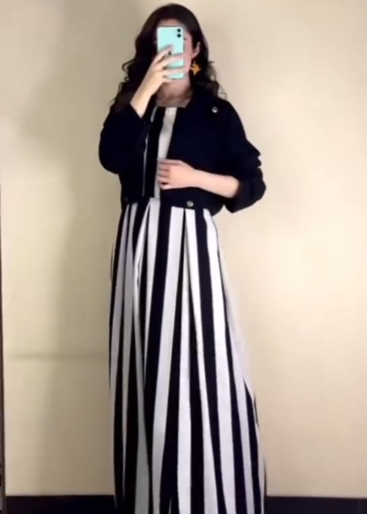 Savanna Chic Zebra Print Frock & Soft Cotton Coati 2Piece Set