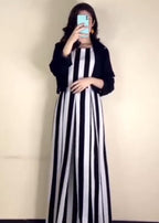 Savanna Chic Zebra Print Frock & Soft Cotton Coati 2Piece Set