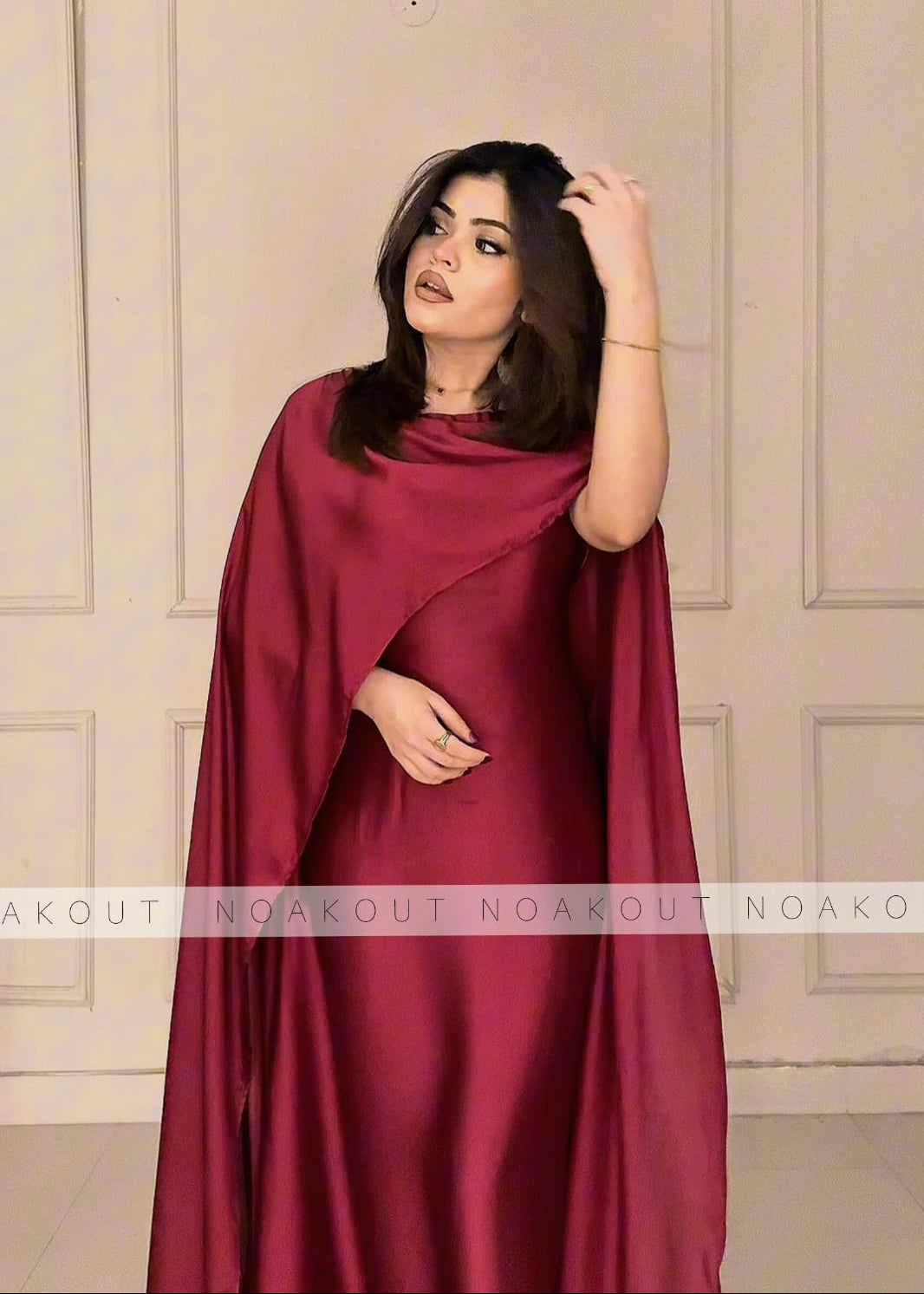 Shamoze Silk Cape Shawl & Dress Two Piece Set