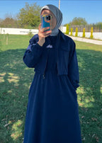 Urban Utility Fleece Two-Piece Dress & Zip Jacket Set