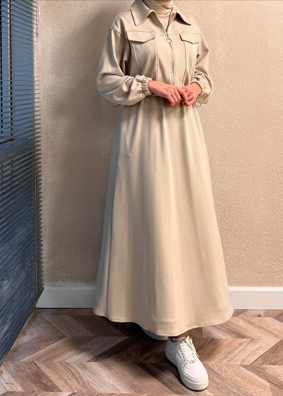 Urban Utility Fleece Two-Piece Dress & Zip Jacket Set