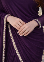 Crimson Grace Embroidered Chiffon Saree