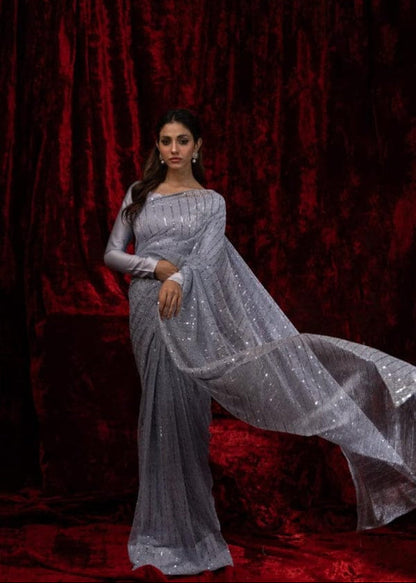Moonlight Stitched Saree ✨