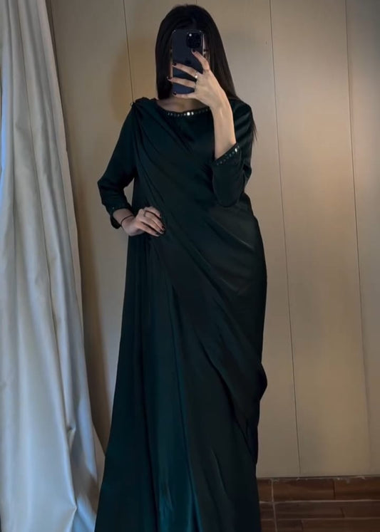 Mirror Work Silk Saree Ready to Wear