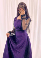 Midnight Allure 2-Piece Net and Silk Suit