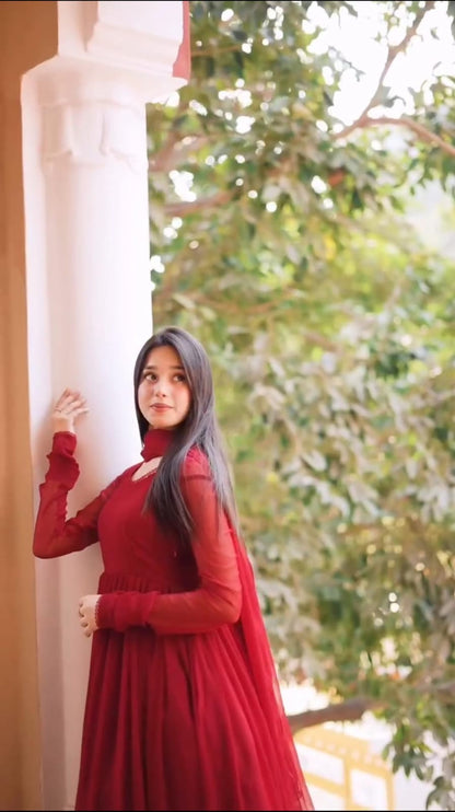 Royal Chiffon Lace Frock