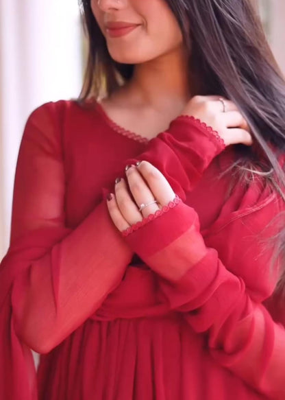 Royal Chiffon Lace Frock