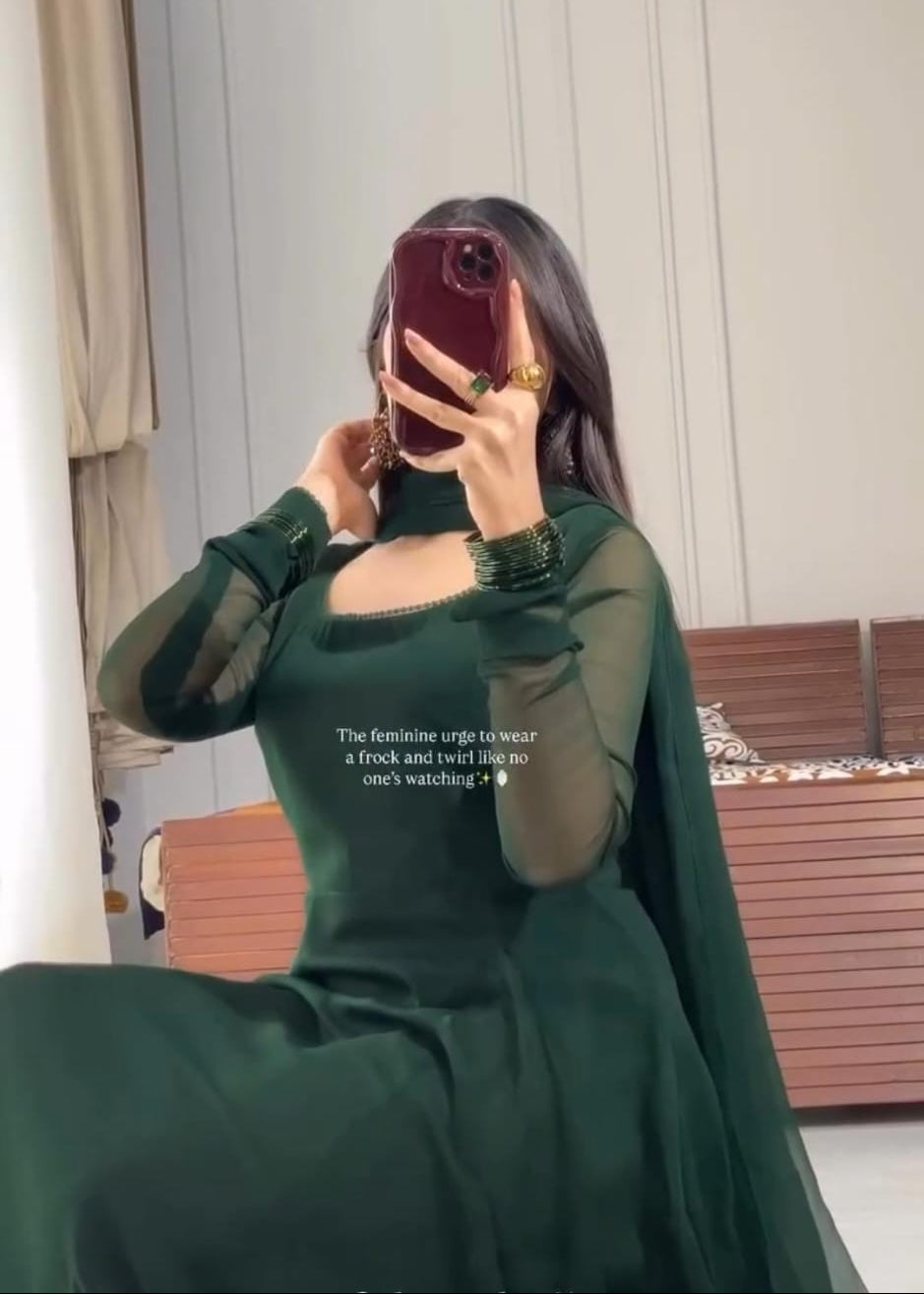 Ethereal Chiffon Lace Frock