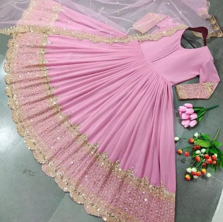 Midnight Star Chiffon 3Piece Suite Heavily Embroidered Sitara Work