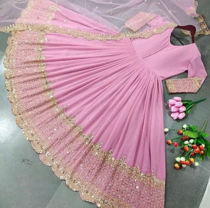 Midnight Star Chiffon 3Piece Suite Heavily Embroidered Sitara Work