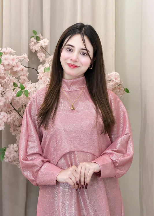 Midnight Shimmer 2 Piece Glitter Cape & Maxi Set