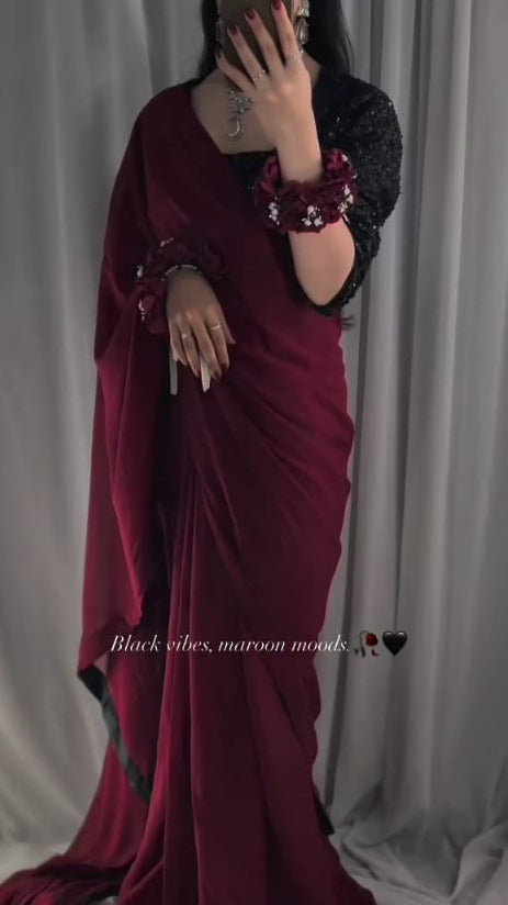 Premium Shamoze Silk Saree Ready to Wear for a Timeless Elegant Look