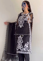 Zoya Heavy Embroidered Organza Festive Set Frill Style 3 Piece Luxury Collection