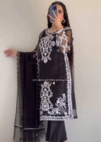 Zoya Heavy Embroidered Organza Festive Set Frill Style 3 Piece Luxury Collection