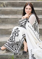 Zoya Heavy Embroidered Organza Festive Set Frill Style 3 Piece Luxury Collection