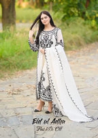 Zoya Heavy Embroidered Organza Festive Set Frill Style 3 Piece Luxury Collection