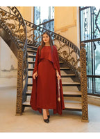 Shamoz Silk Cape Shawl Dress - Luxury Formal Wear