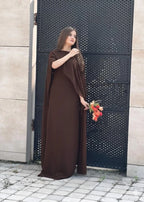 Shamoz Silk Cape Shawl Dress - Luxury Formal Wear