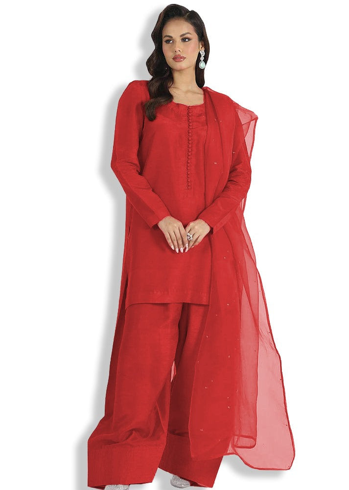 Regal Farshi Silk Ensemble Premium Stitched Formal Dress for Women