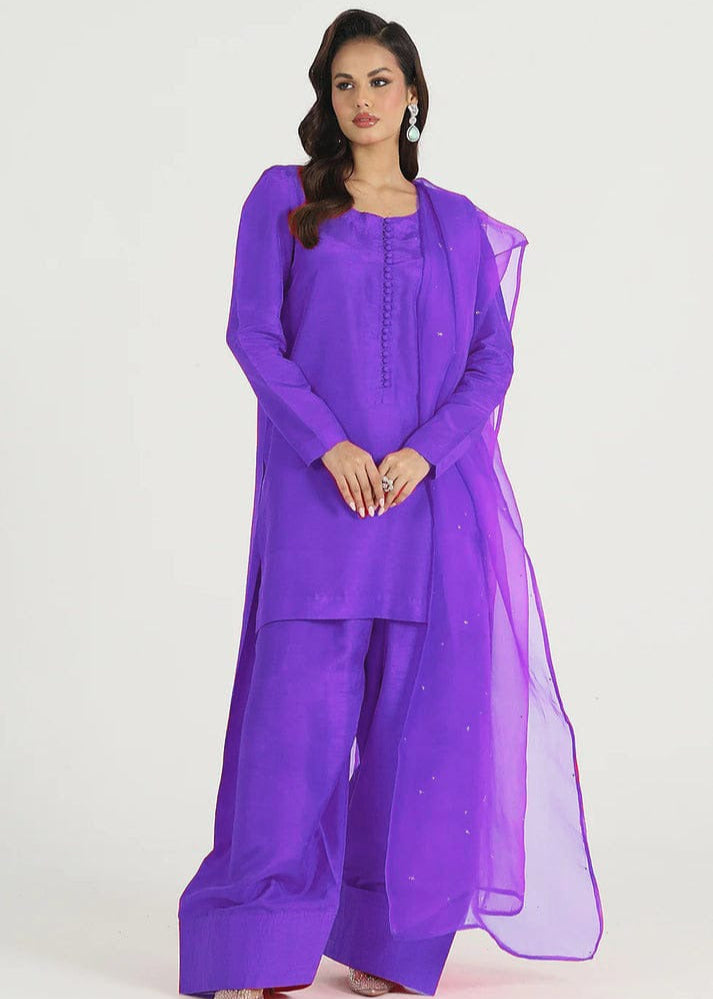Regal Farshi Silk Ensemble Premium Stitched Formal Dress for Women