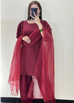 Regal Farshi Silk Ensemble Premium Stitched Formal Dress for Women