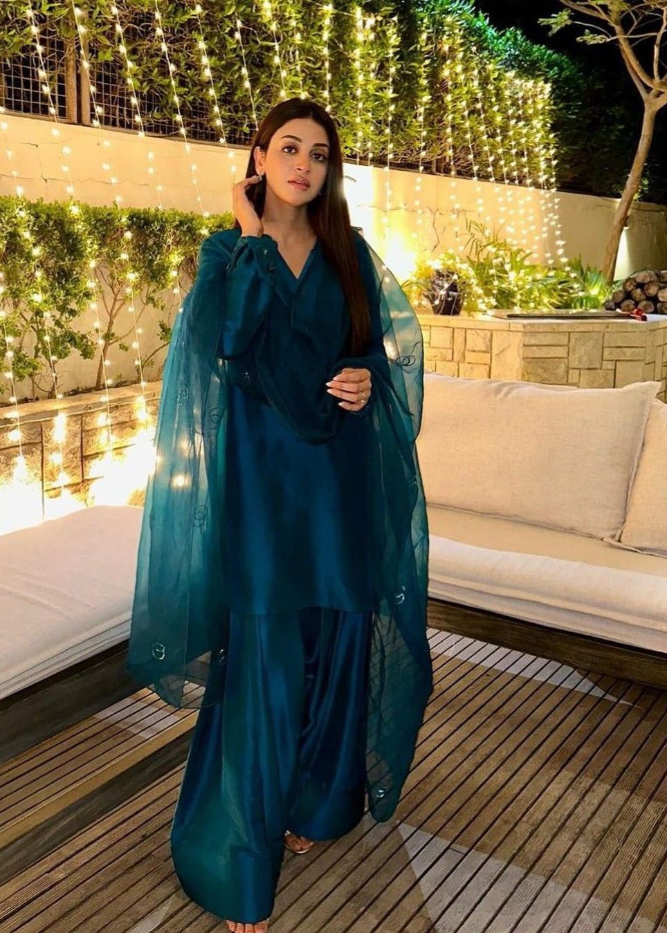 Regal Farshi Silk Ensemble Premium Stitched Formal Dress for Women