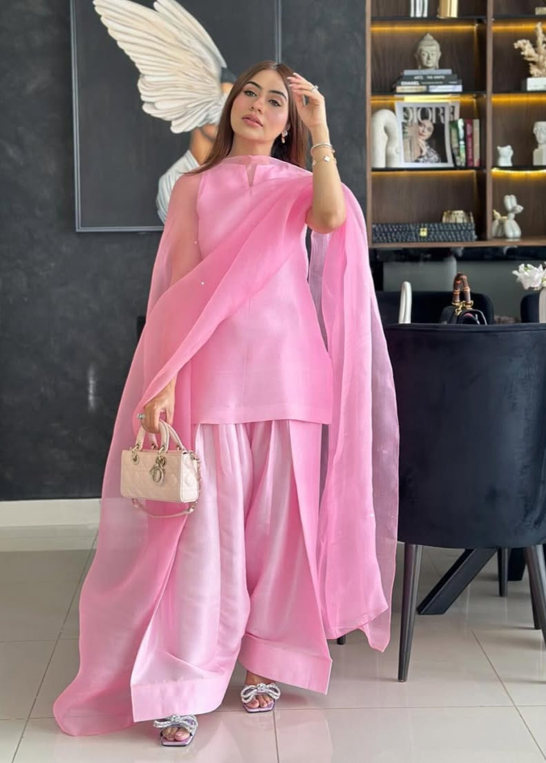 Regal Farshi Silk Ensemble (Stitched)