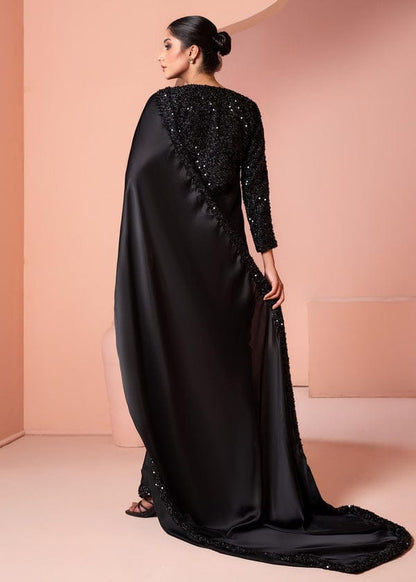 Black Shamoz Silk Saree  Ready to Wear Elegance