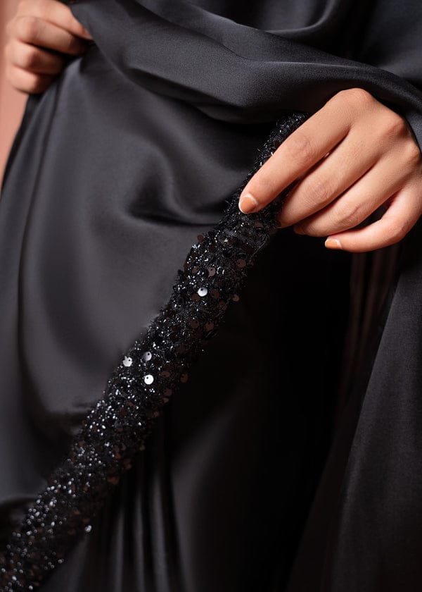 Black Shamoz Silk Saree  Ready to Wear Elegance