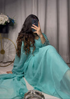 Mirror Chiffon Saree