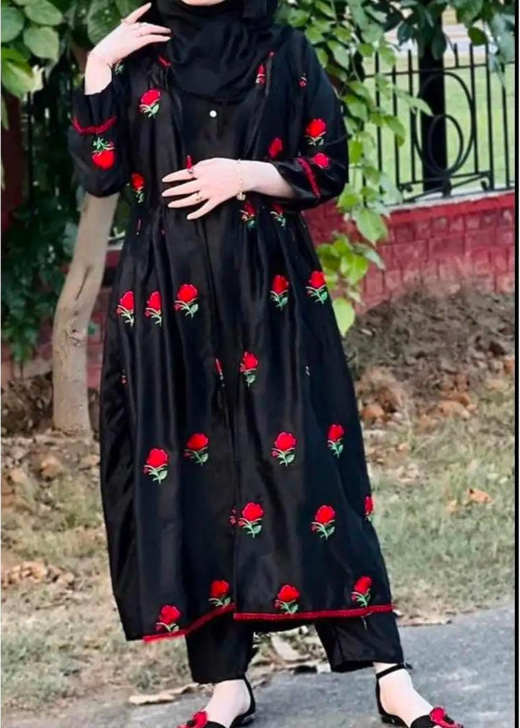 Chakoor Rose Garden Embroidered Maxi with Inner & Trouser