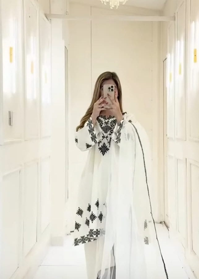 Chic Embroidered Cotton Farshi 3 Piece Set Ready to Wear Luxury