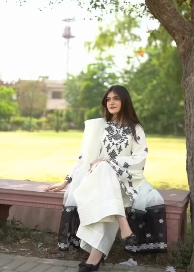 Chic Embroidered Cotton Farshi 3 Piece Set Ready to Wear Luxury