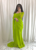 Timeless Chiffon Mirror Embellished Saree