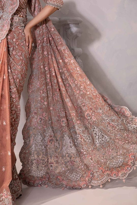 Maria B Embroidered Net Saree – Elegance Redefined ✨