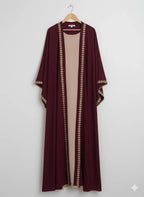 Dil-E-Noor Heart Zarri Embroidered Georgette Abaya - Premium China Georgette